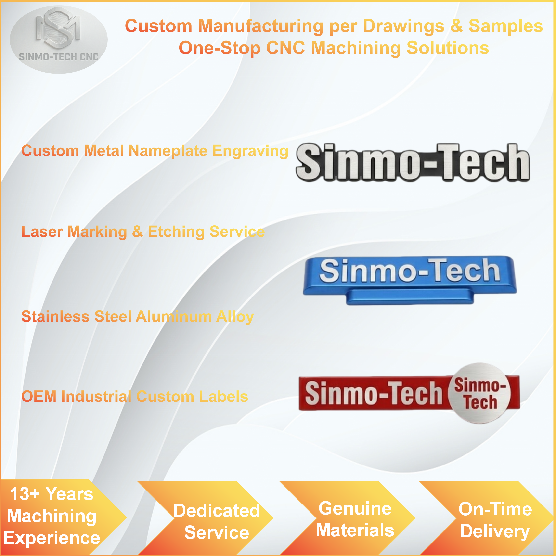 Industrial Laser Etching - Industrial Metal Name Plate Custom Laser