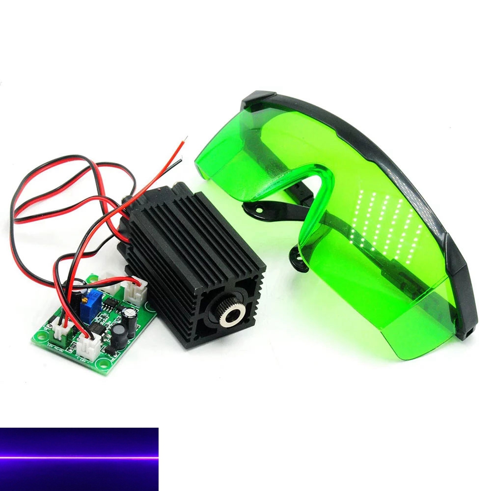 Diode Laser Module - Powerful Adjustable Line Beam 405nm 100mW