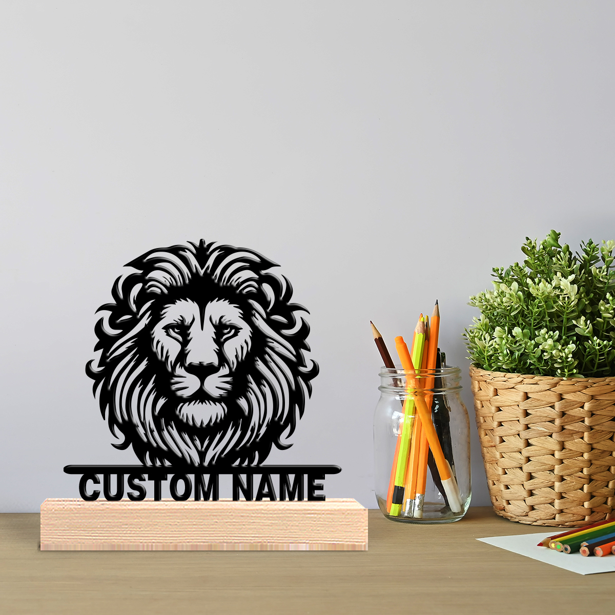 Desktop Laser Engraver - A customized abstract art piece Lion