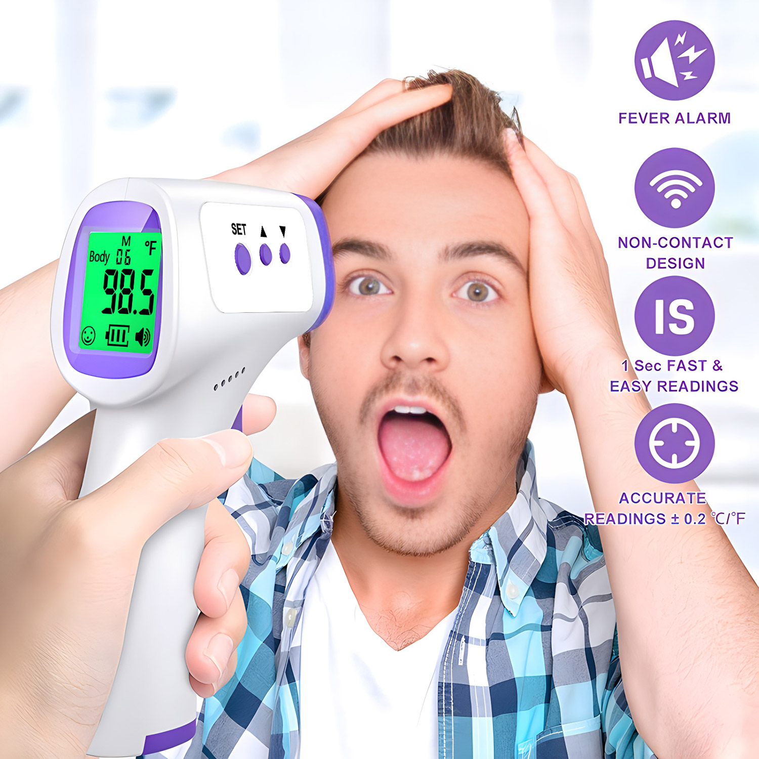 Industrial Laser Thermometer - Digital Non-contact Medical Fever Infrared Thermometer