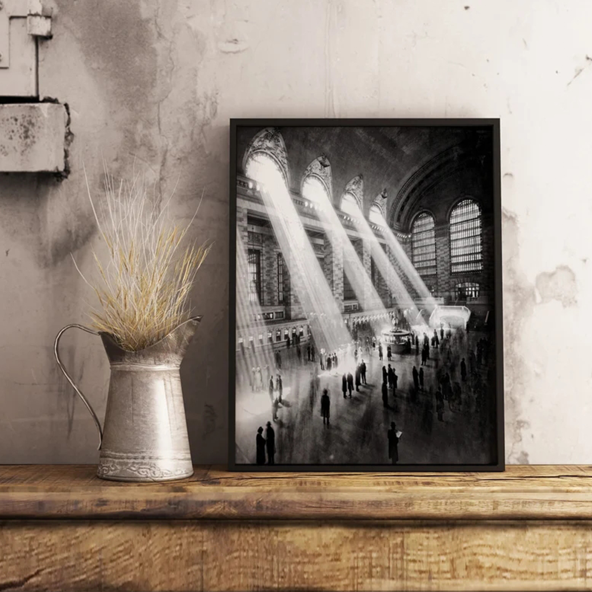 Vintage Industrial Black And W - Industrial Print & Laser Inc recension och pris