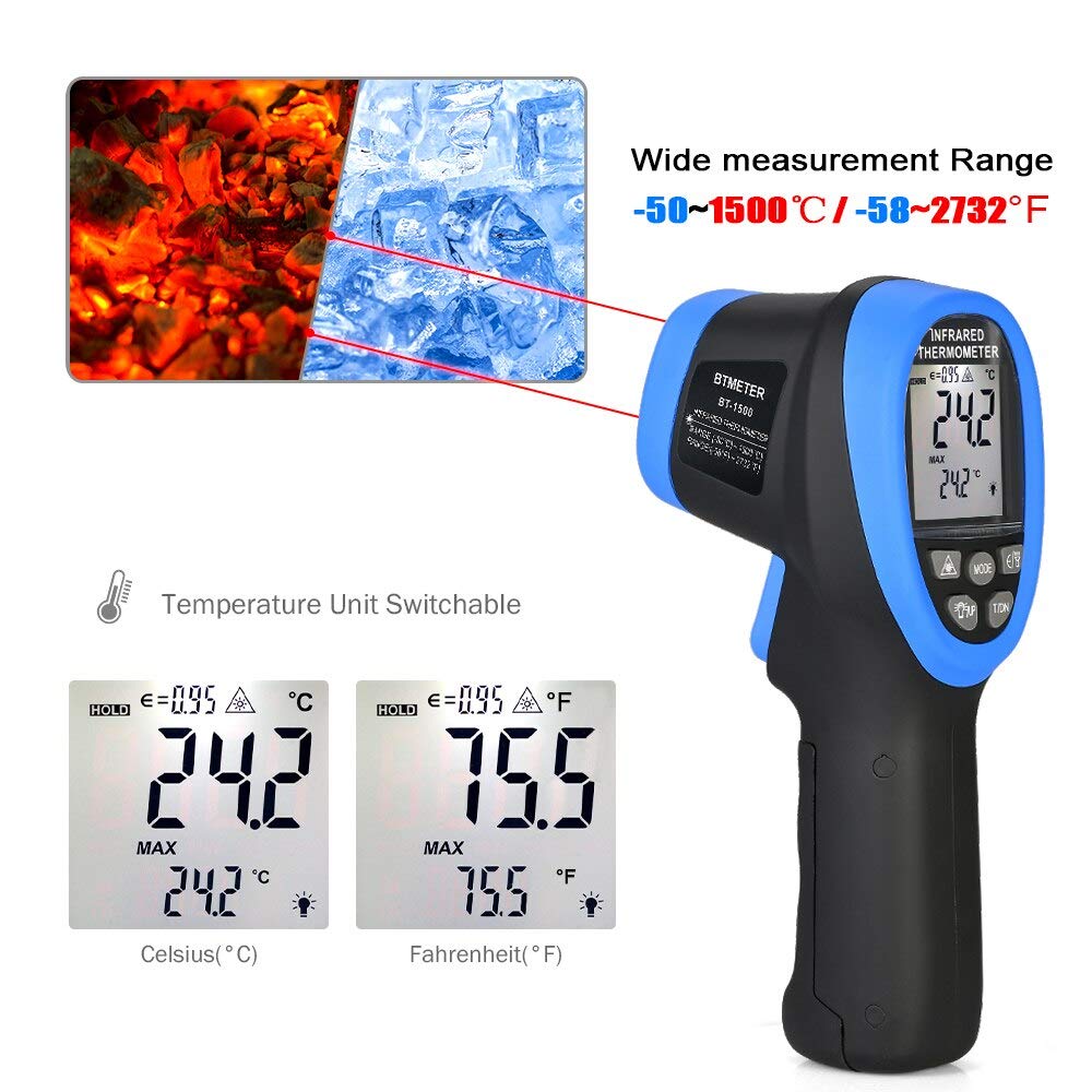-50℃ to 1500℃ Laser Thermomete - Industrial Laser Temperature Gun recension och pris