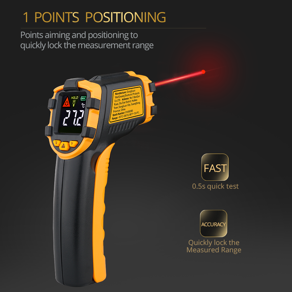 LCD Laser Meter Digital Infrar - Industrial Laser Thermometer recension och pris