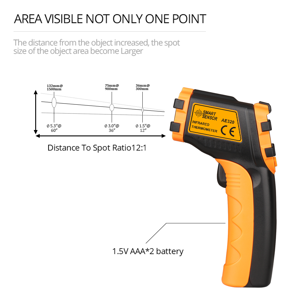 LCD Laser Meter Digital Infrar - Industrial Laser Thermometer recension och pris