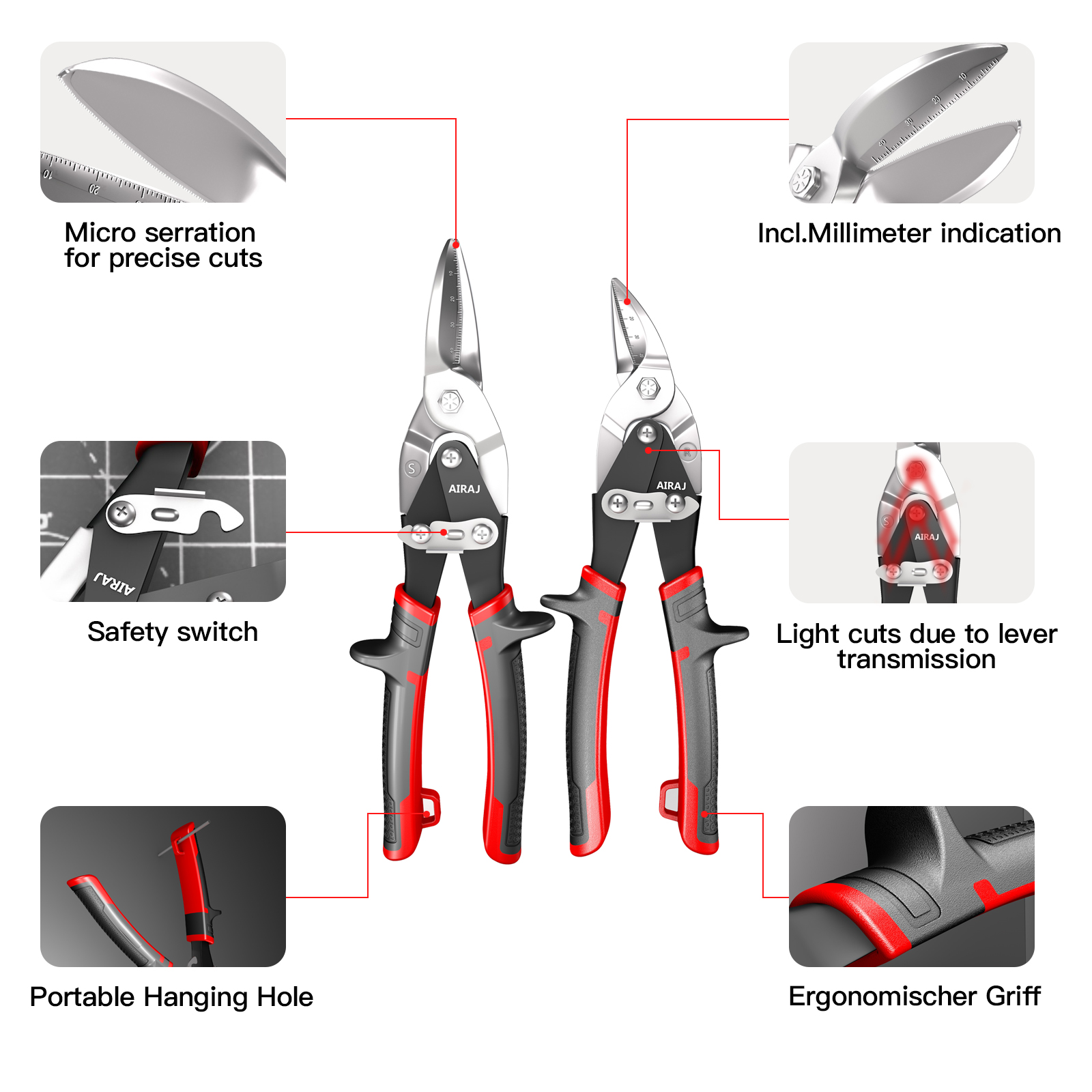 AIRAJ  Aviation Scissor Tin Sn - Industrial Laser Drill recension och pris
