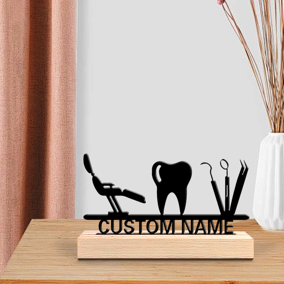 1Pc Csutom Teeth Wooden Base D - Desktop Laser Engraver recension och pris