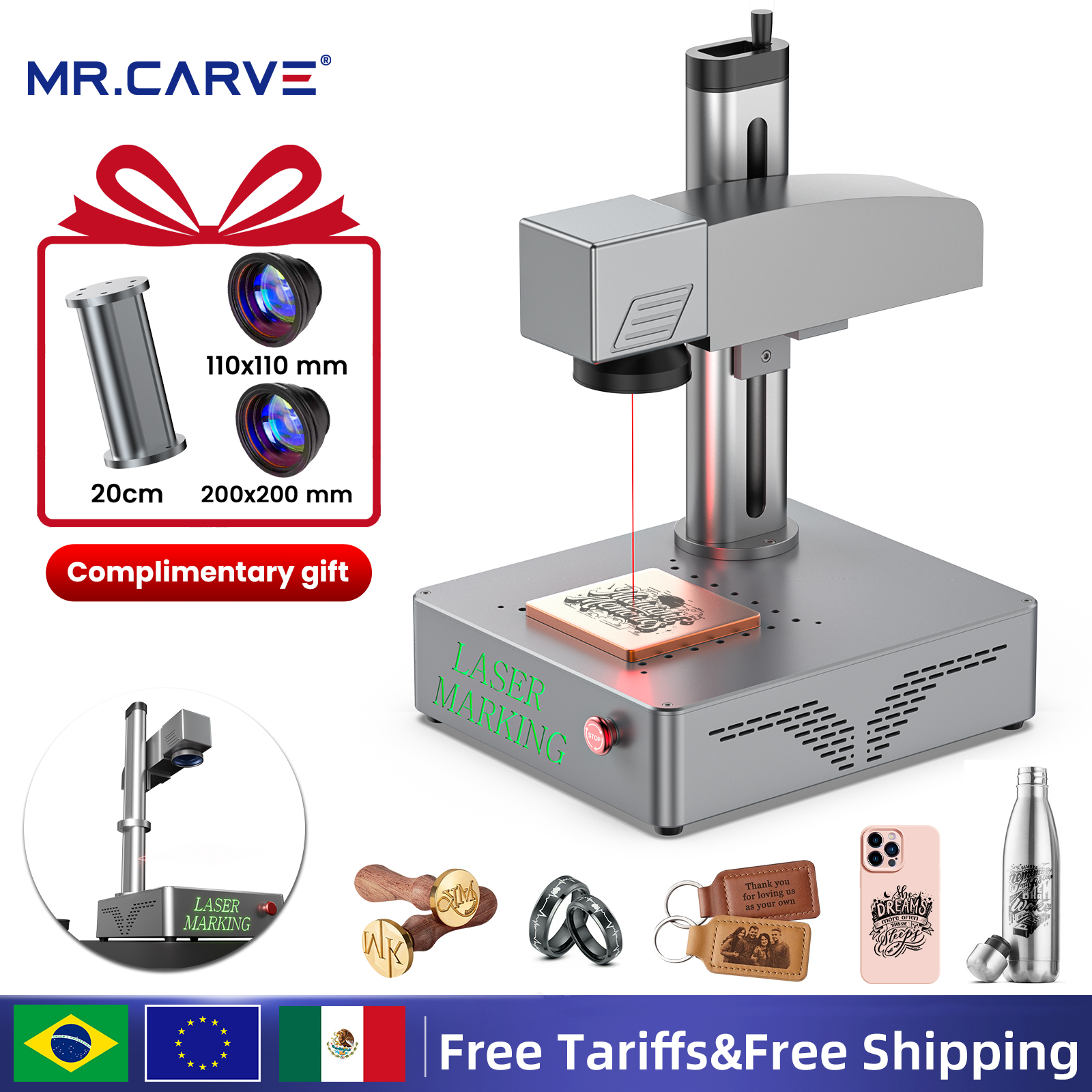 MR.CARVE S4 50W/30W/20W Portab - Industrial Laser Engraving Machine For Metal recension och pris