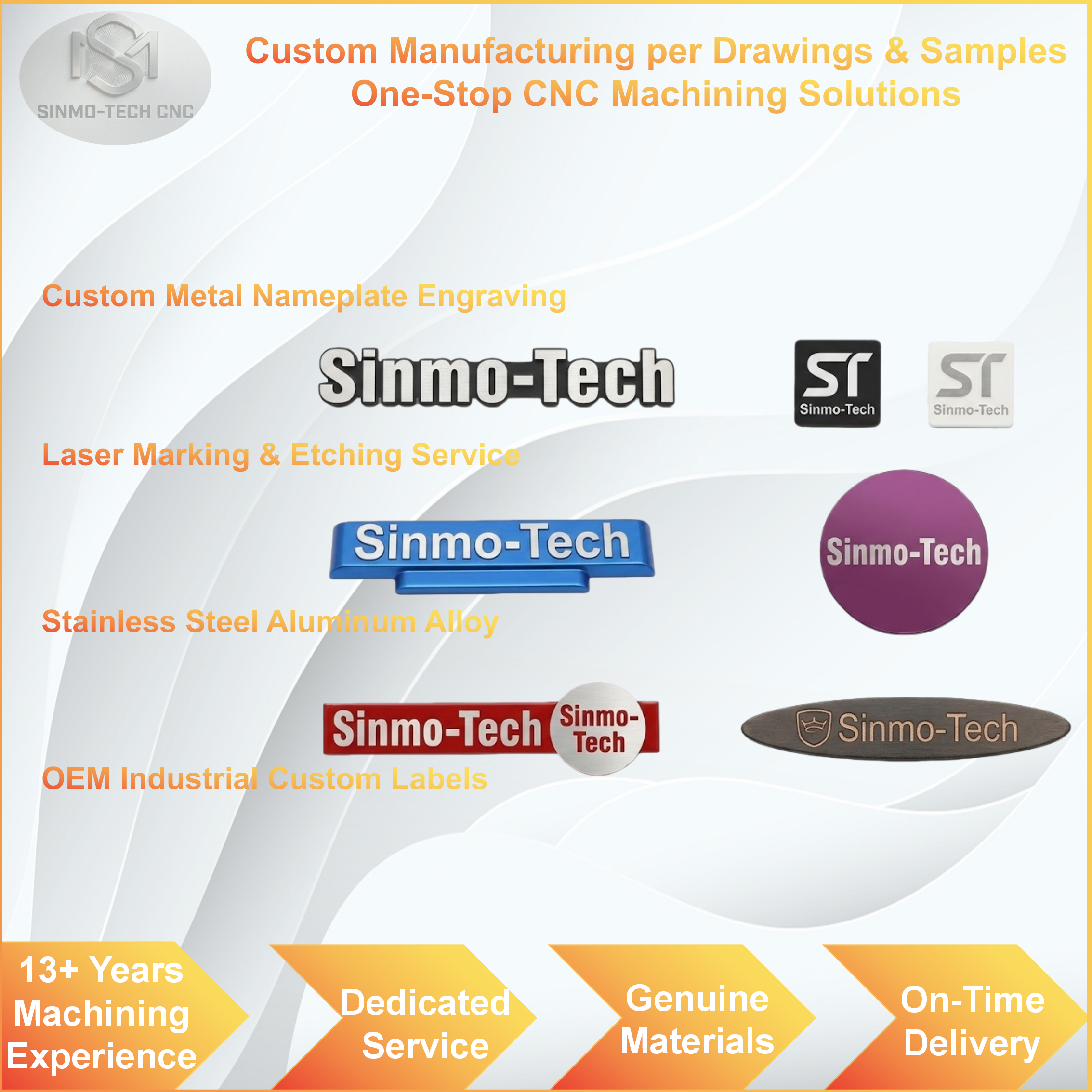 Industrial Metal Name Plate Cu - Industrial Laser Etching recension och pris