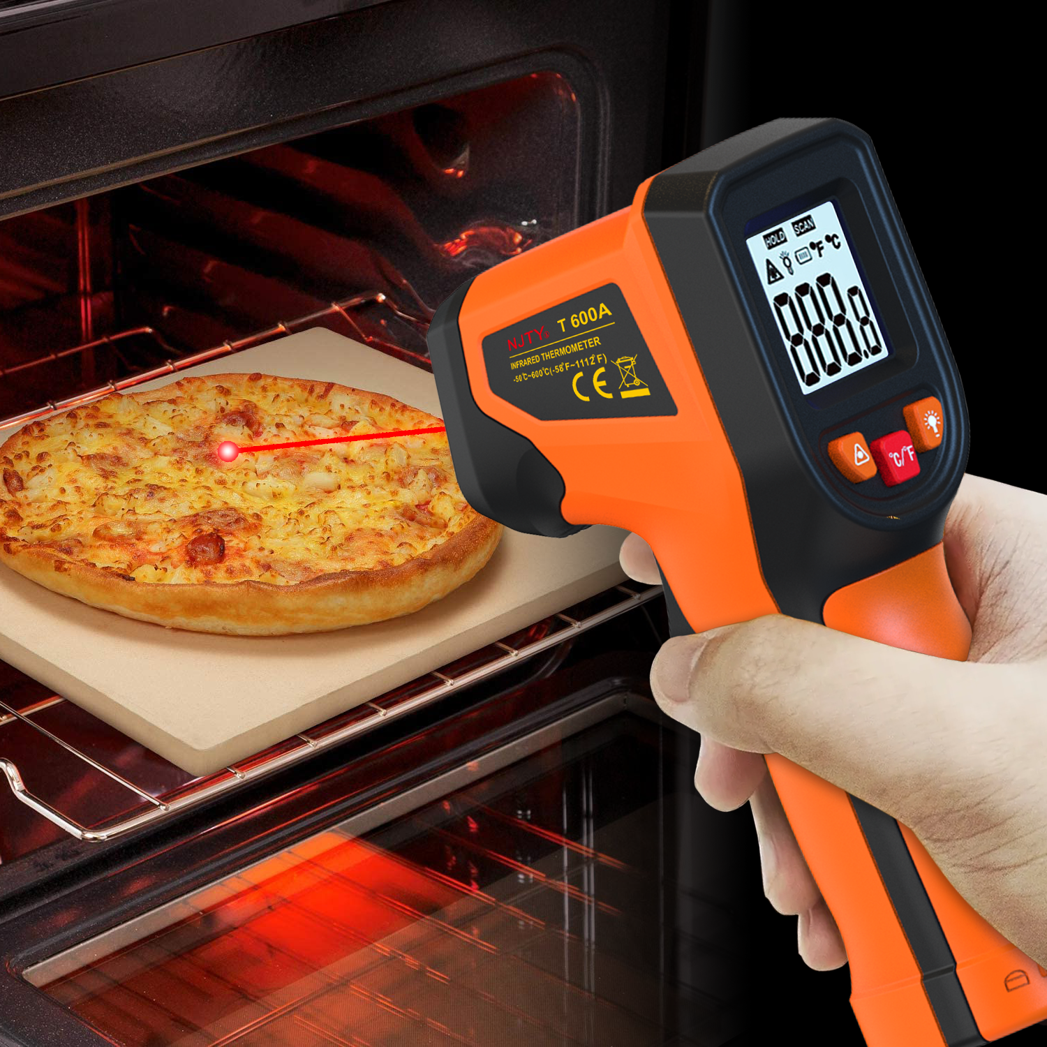 NJTY T600T600A Laser Temperatu - Industrial Laser Temperature Gun recension och pris
