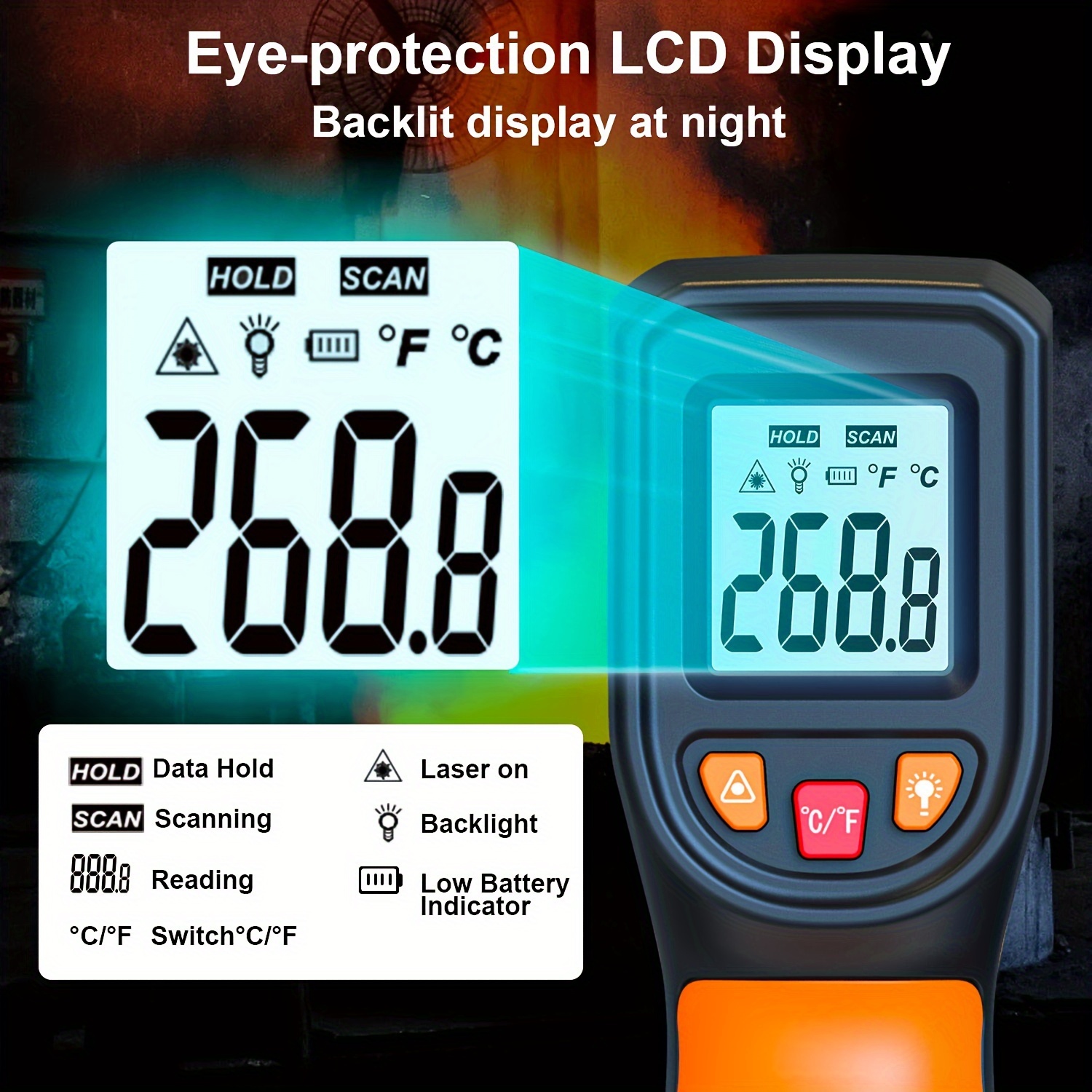 NJTY T600T600A Laser Temperatu - Industrial Laser Temperature Gun recension och pris