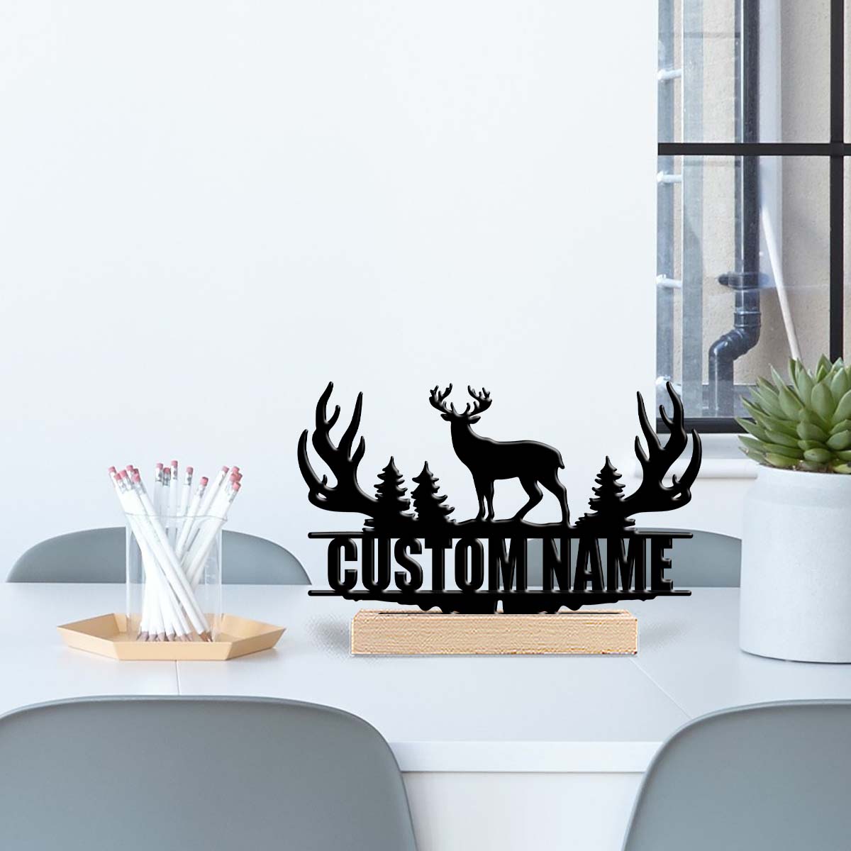 1Pc Csutom Forest Deer Wooden  - Desktop Laser Engraver recension och pris