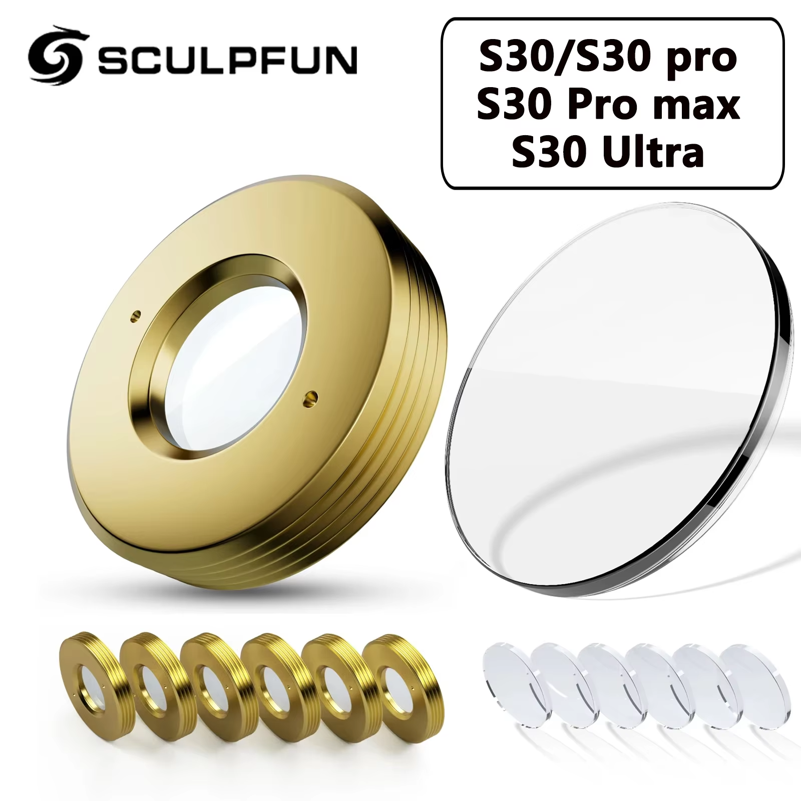 SCULPFUN 6pcs Laser Lens for S - Industrial Laser Engraver recension och pris