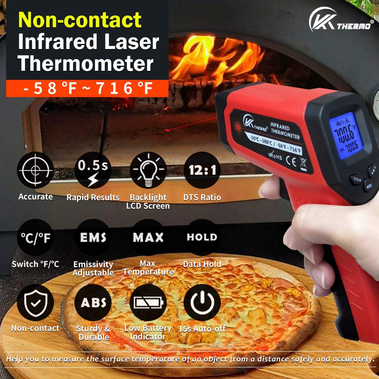 LCD Industrial Electronic Ther - Industrial Laser Thermometer recension och pris