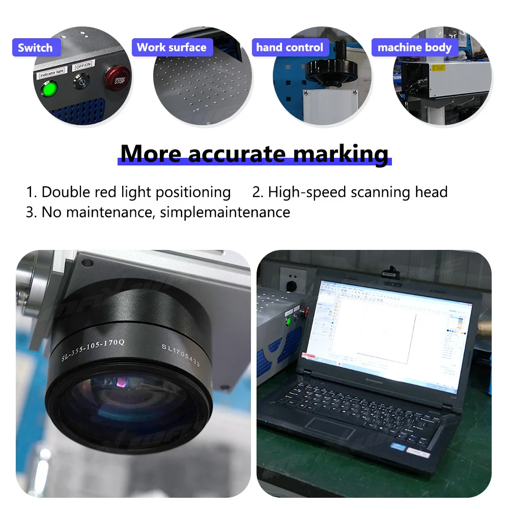 Fiber UV Laser Marking Printin - Industrial Laser Engraving Machine For Metal recension och pris