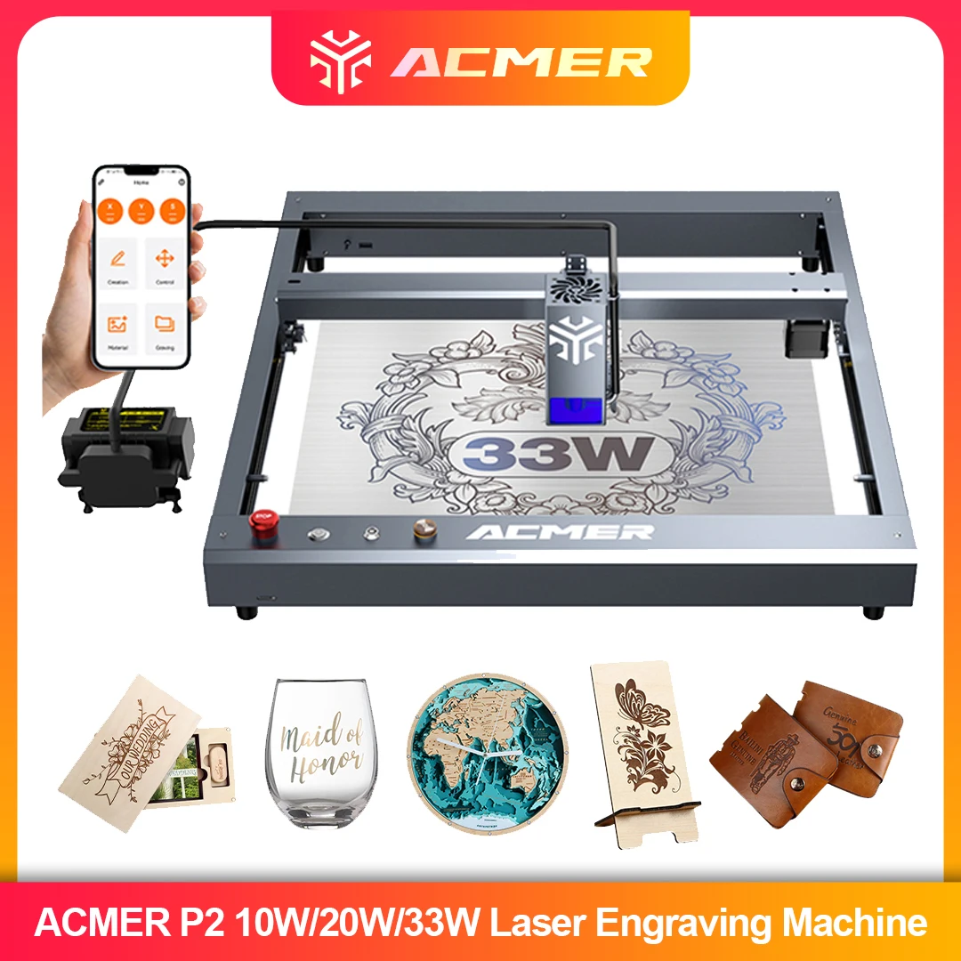 ACMER P2 Laser Engraver 33W 20 - Industrial Laser Engraver recension och pris